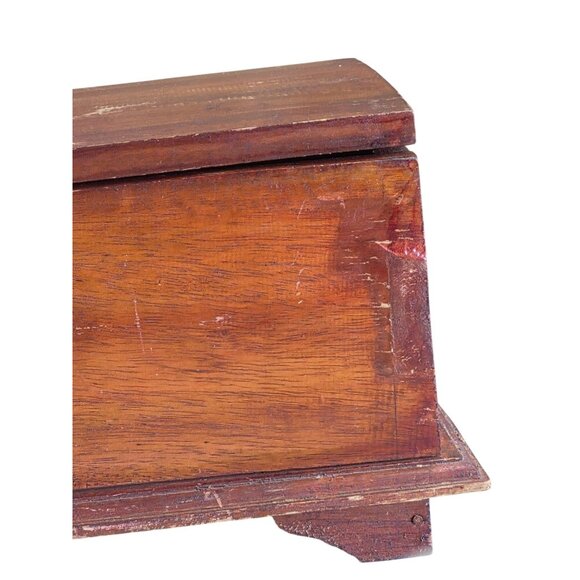 Vintage Wooden Storage Chest Lid & Metal Latch - Picture 3 of 16
